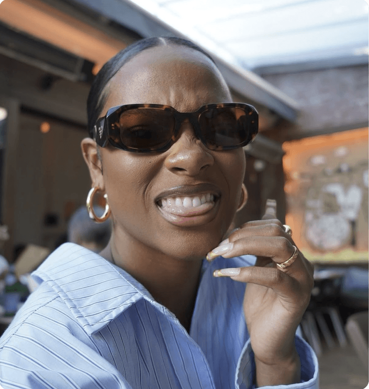 Fashion influencer in sunglasses