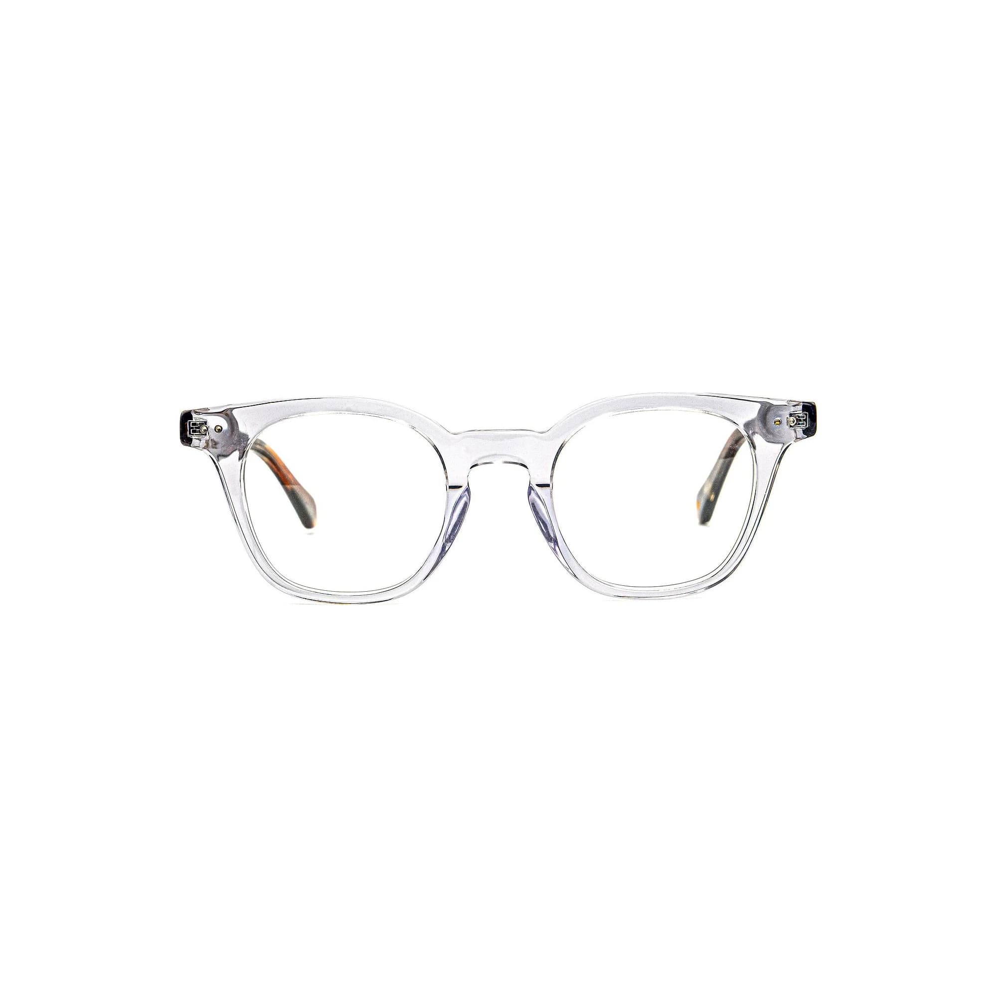 The Sabaza square acetate eyeglasses in Crystal – front view