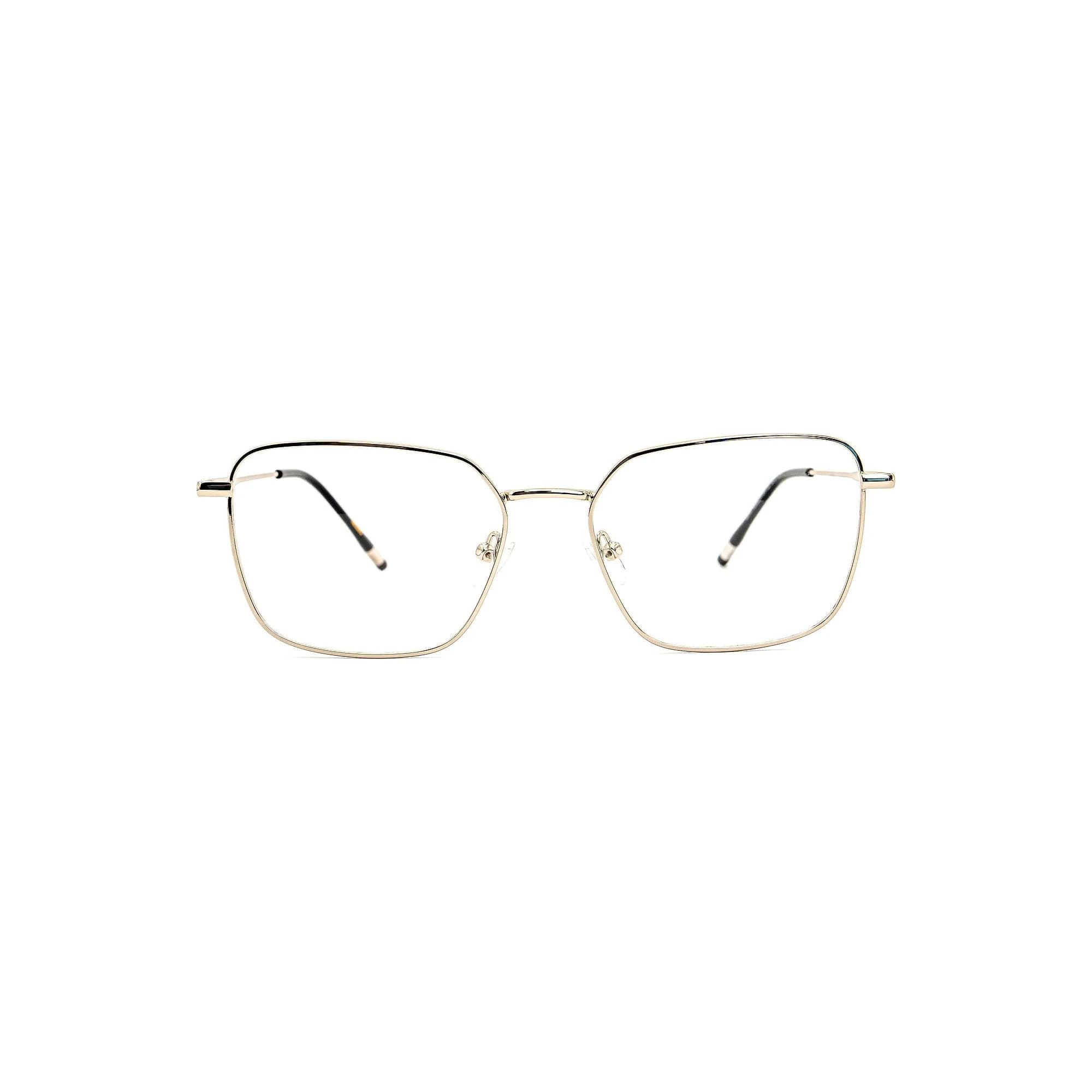 The Zian square metal eyeglasses in Gold – front view