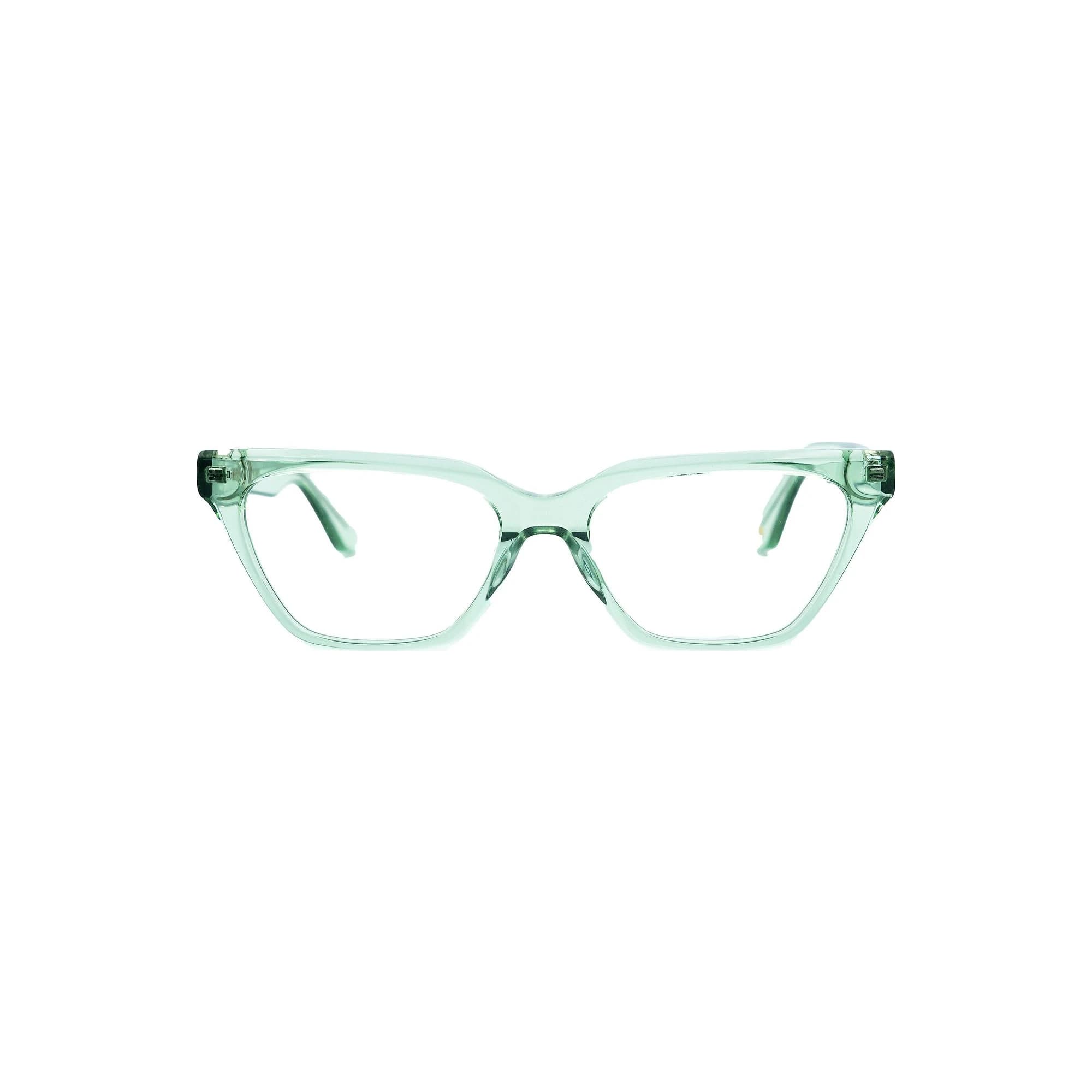 The Rima cat eye acetate eyeglasses in Celery – front view