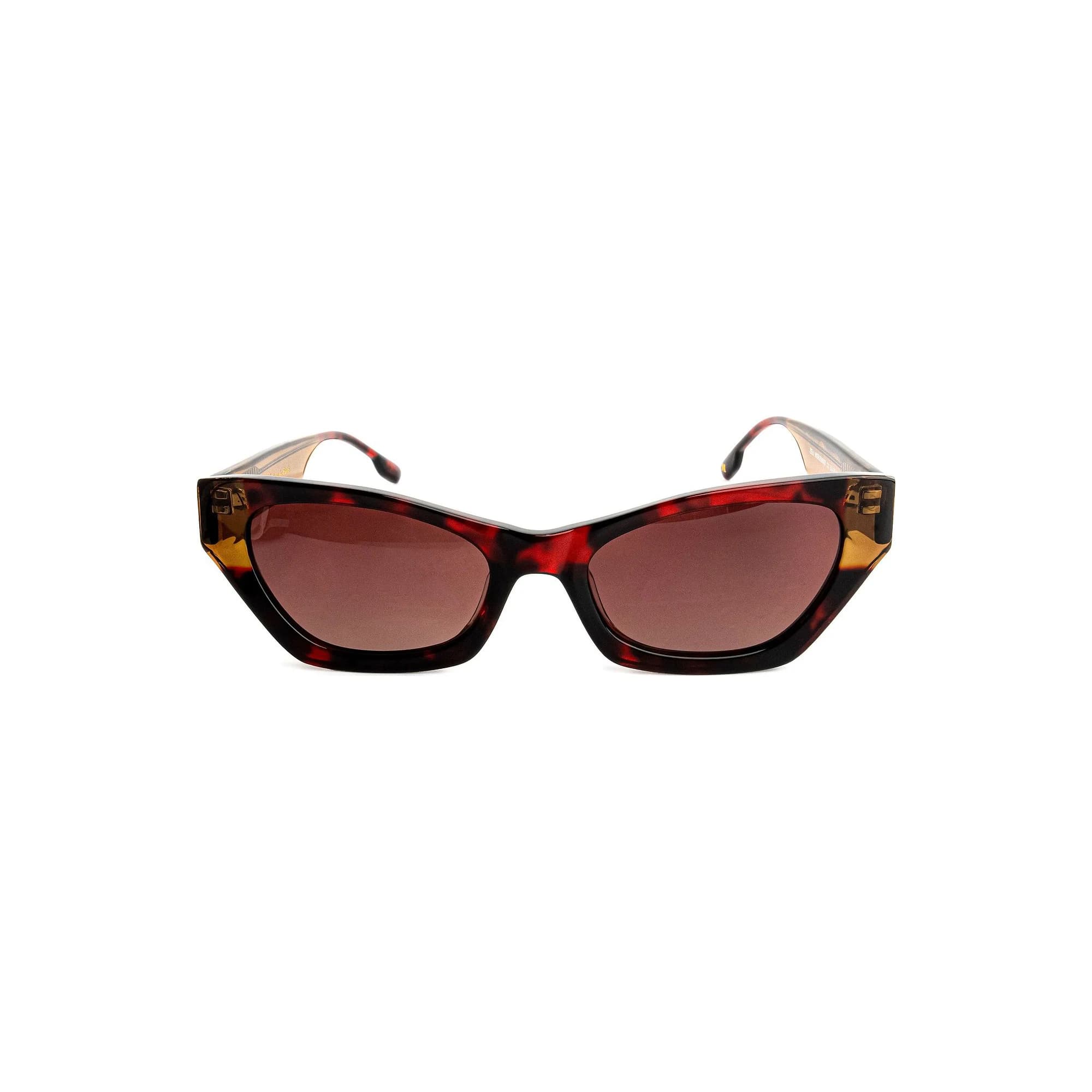 The Zeli cat eye acetate sunglasses in Dark Tortoise – front view
