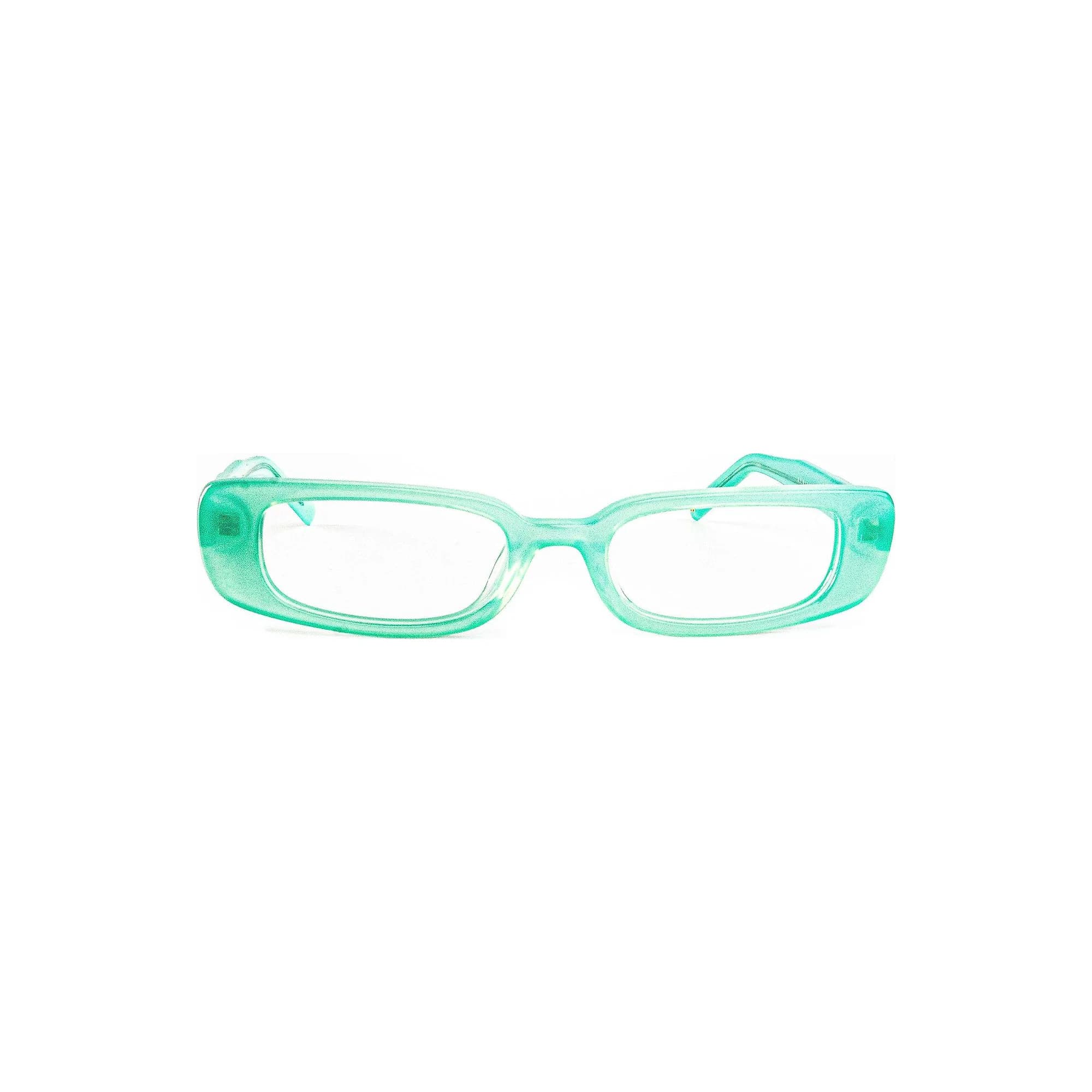 The Xenia rectangle acetate eyeglasses in Crystal – front view