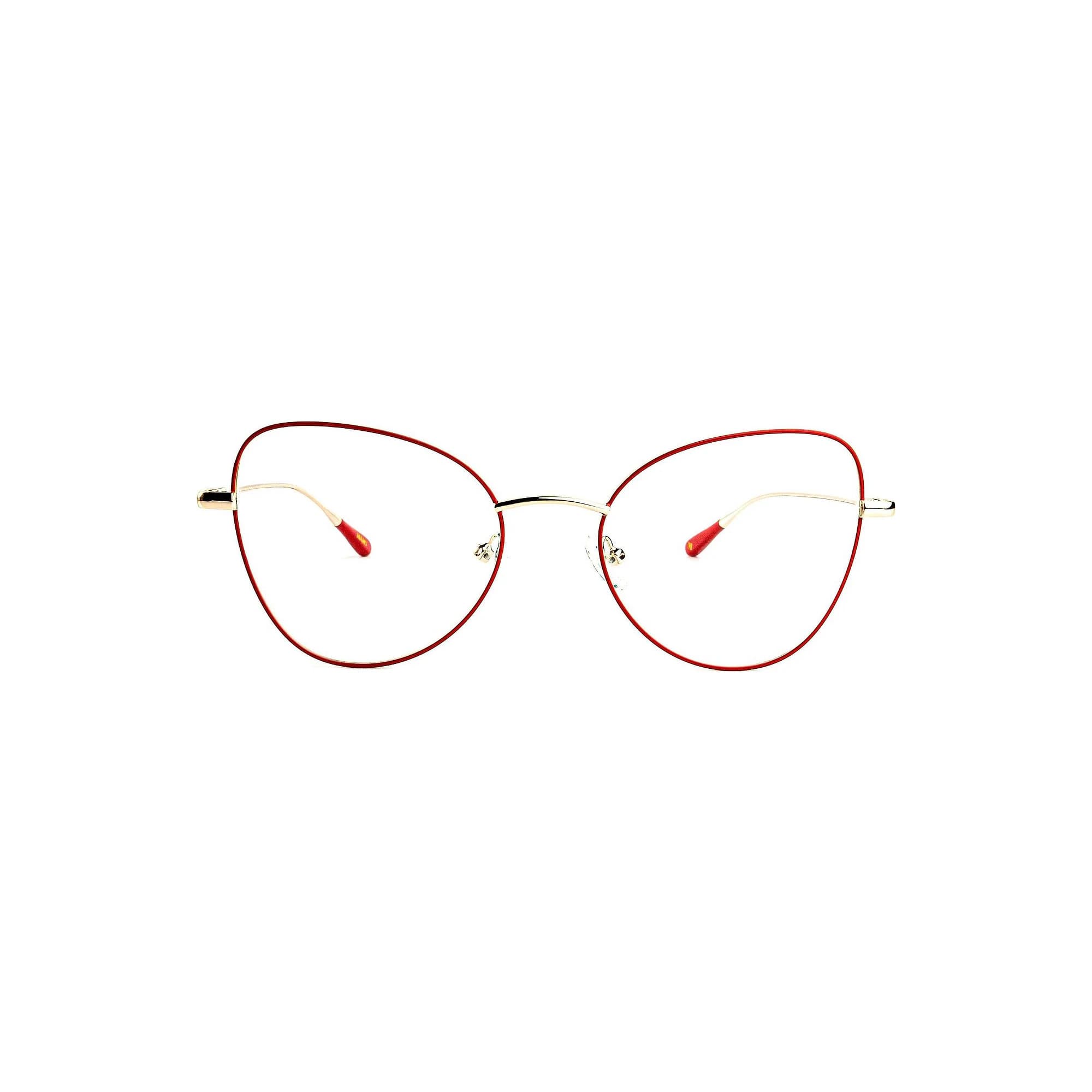 The Phoebe eyeglasses in Red Silver
