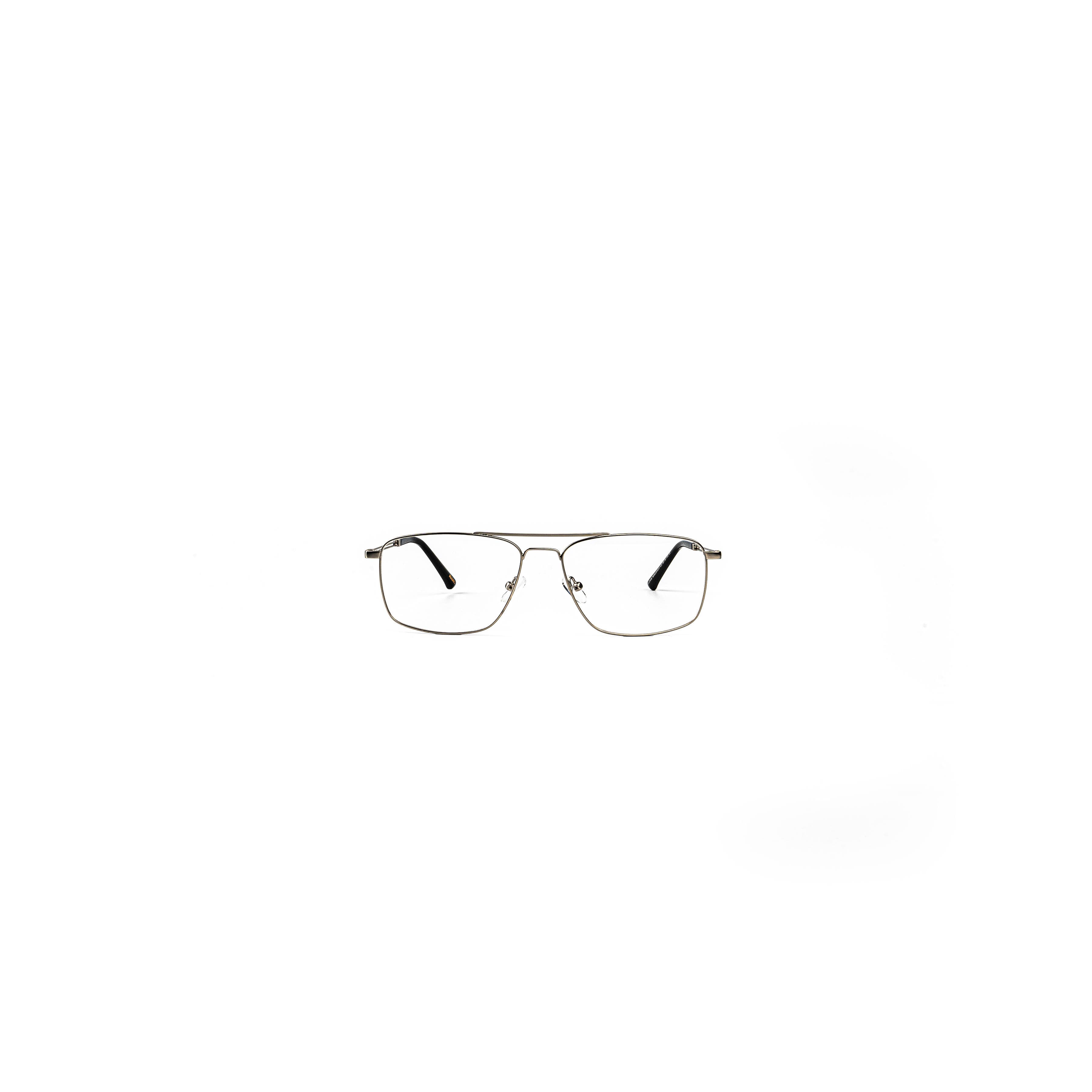 The Clovis rectangle metal eyeglasses in Tortoise – front view