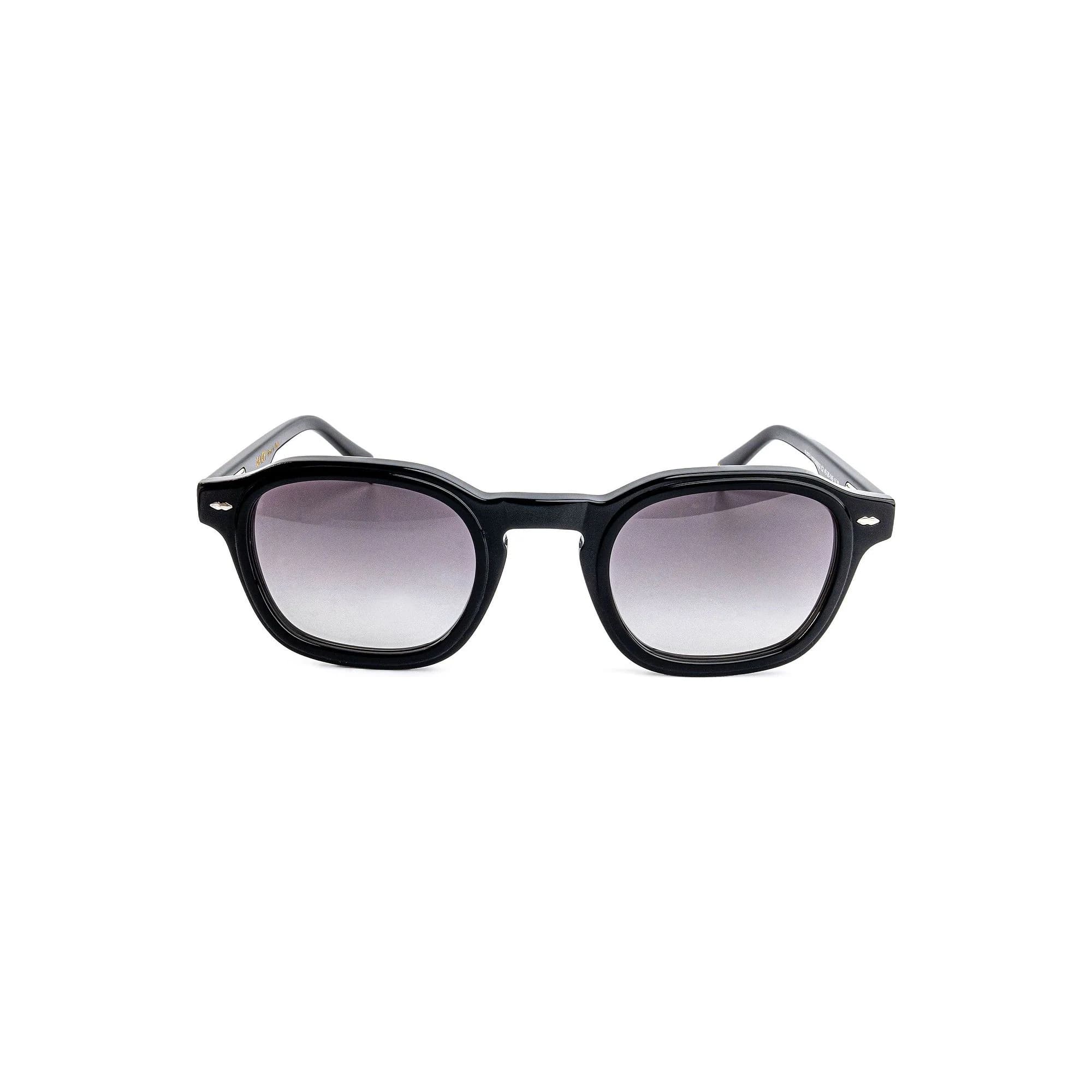 The Ruben square acetate sunglasses in Black – front view