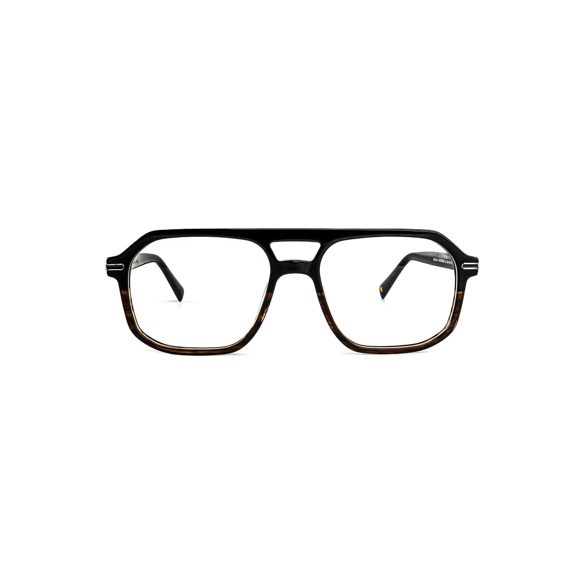 The Gonzalo aviator acetate eyeglasses in Midnight Safari – front view